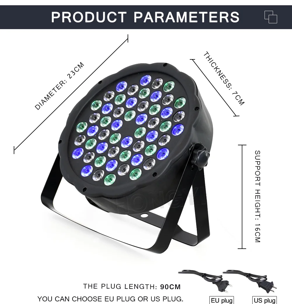 Led Par Can 54X3W RGBW для вечерние для дискотеки, клуба