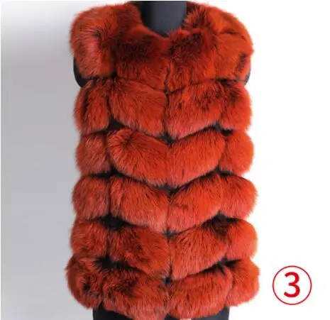 short vest 16 Женская мода осенний зимний стиль настоящая лисица пальто жилет тонкий круглый вырез зимний женский натуральный мех куртка пальто жилет - Цвет: short vest 16