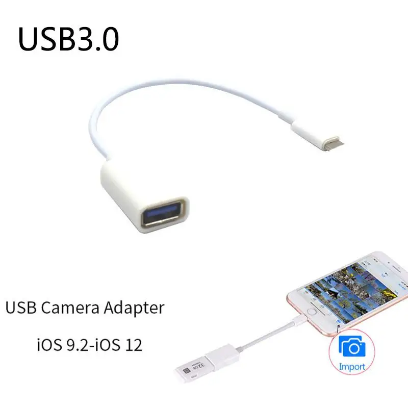 Переходник штекер-гнездо USB 8pin для Apple Lighting Кабель-адаптер Usb Камеры iPhone 5 5s 6 6s Plus 7 |