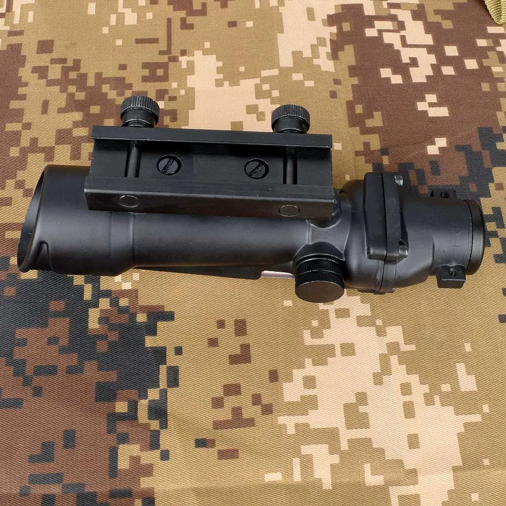 ACOG 5x35 Hunting Riflescope Dual Illuminated Chevron Red Green Cross Fiber Scope Reticles Tactical Rifle Optical Sight