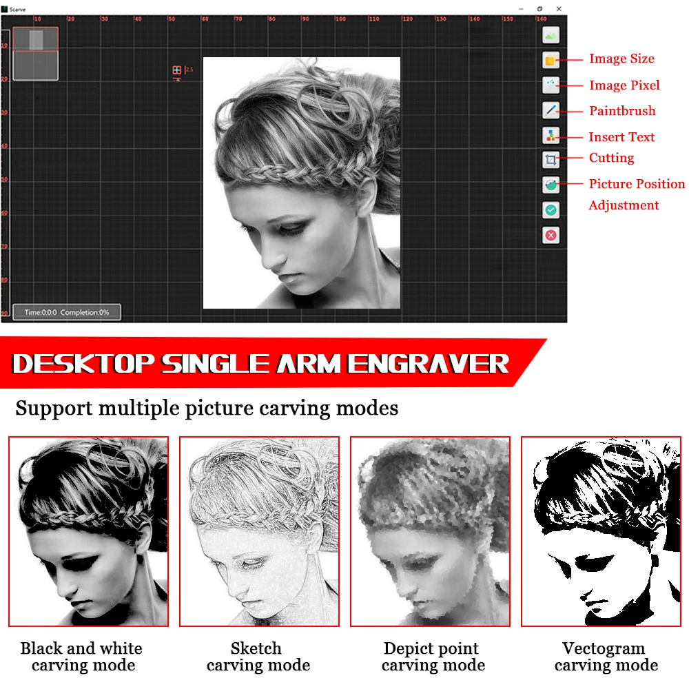 Профессиональный Настольный Однорычажный гравер сделай сам мини ЧПУ лазерный