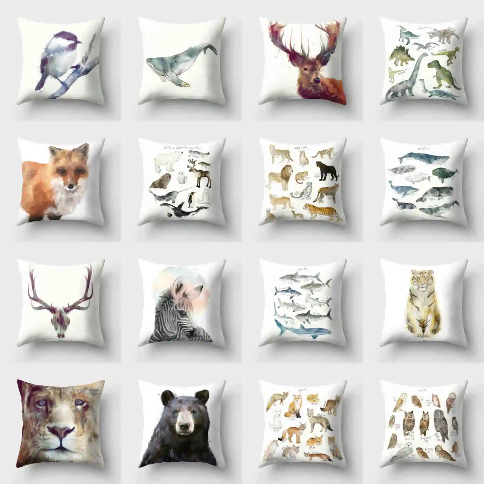 

Animal Waist 18'' Pillow Decor Throw Home Polyester Cover Cushion Case Sofa