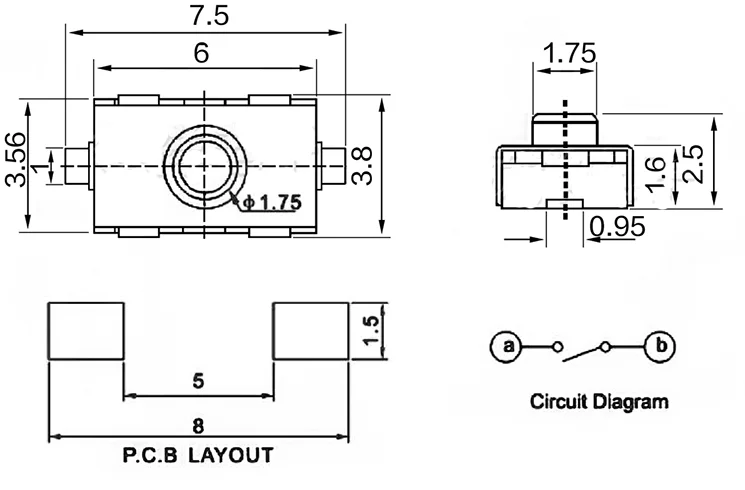 

10PCS 3x6x2.5mm NC Micro Switch Normally Closed SMD Touch Silica Gel Button Keys Interrupteur NC Soft Button SMD