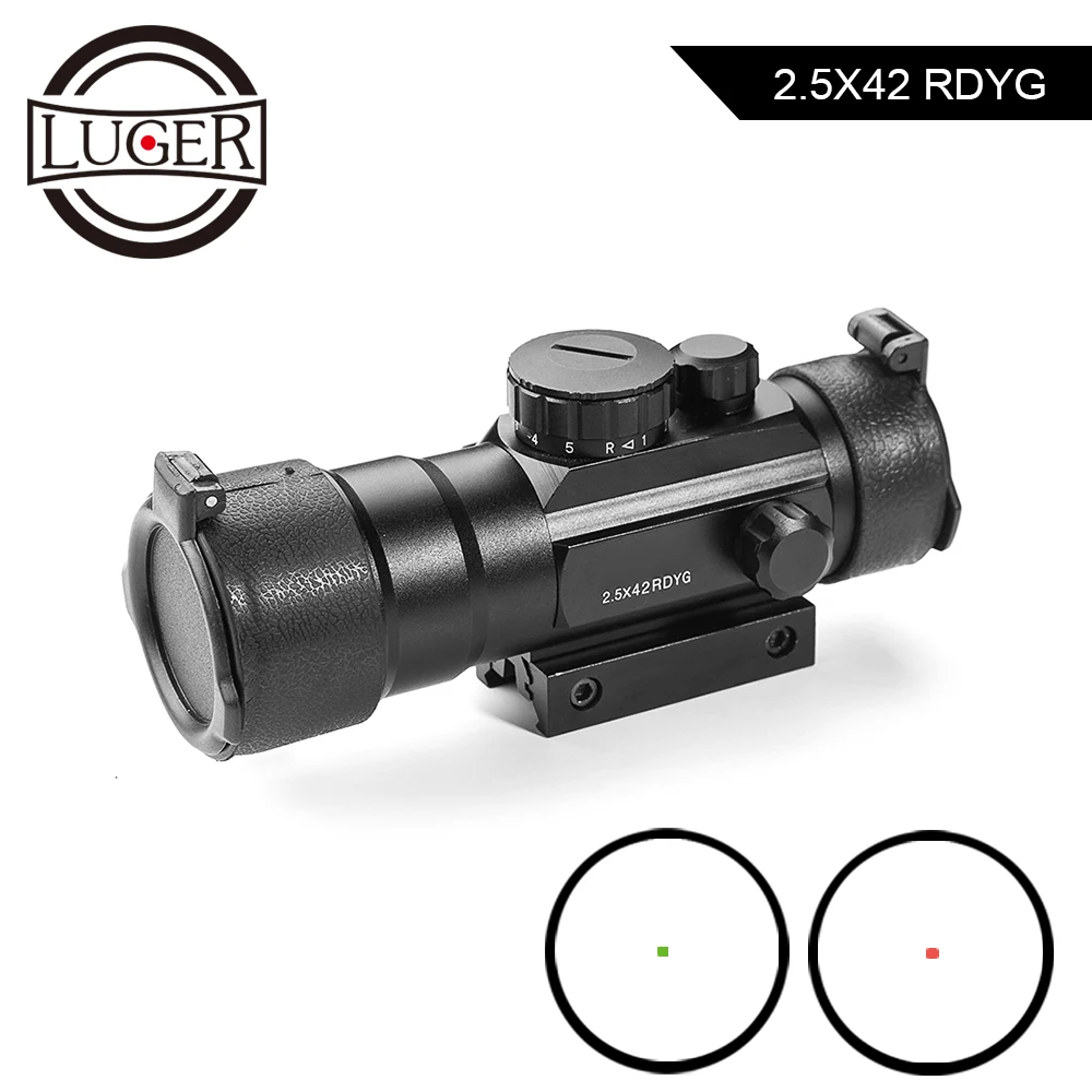 Тактический оптический прицел с красно зеленой точкой 2 5x42 мм рельсовым