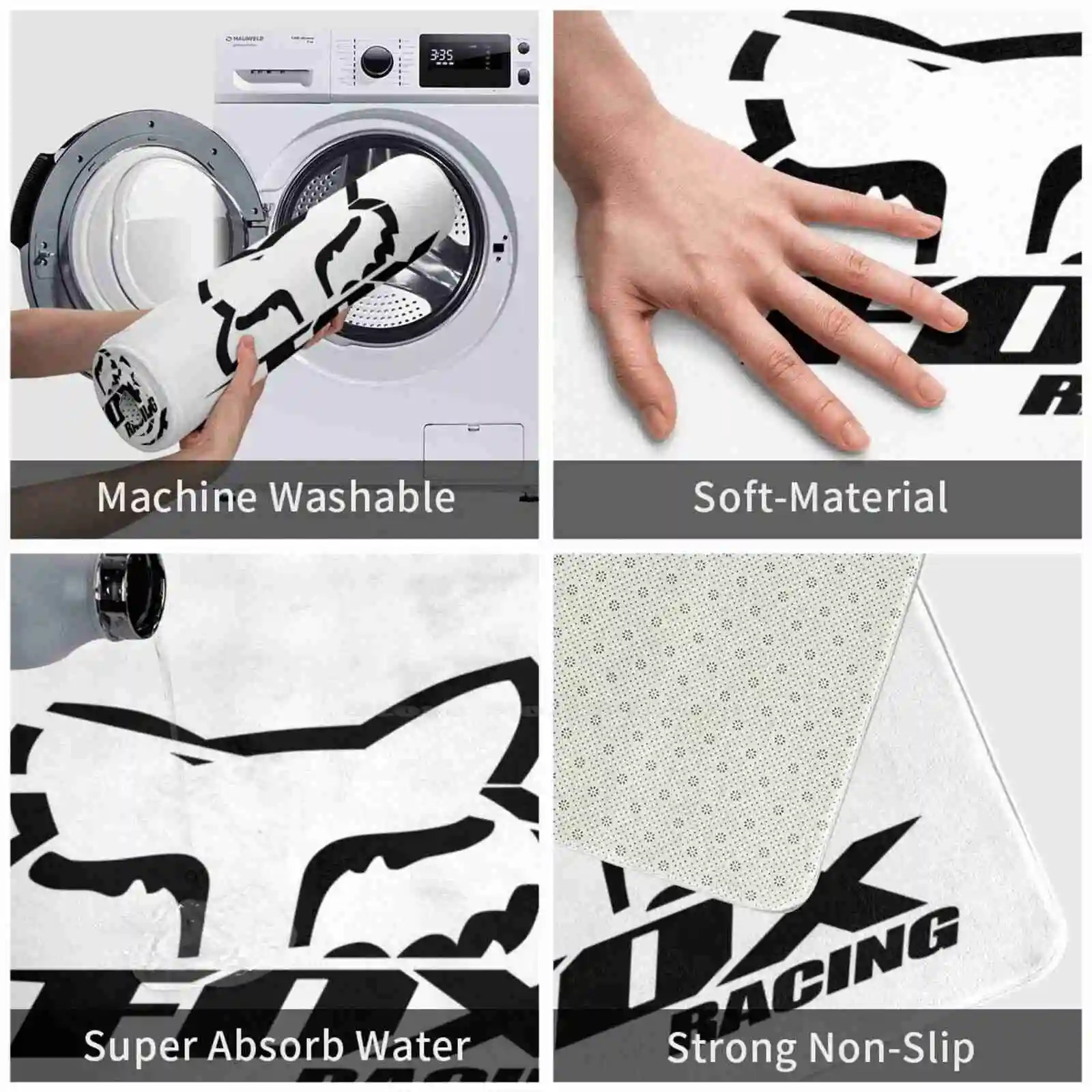 Мягкая подкладка для ног с логотипом вентилятора товары комнаты коврик ковер