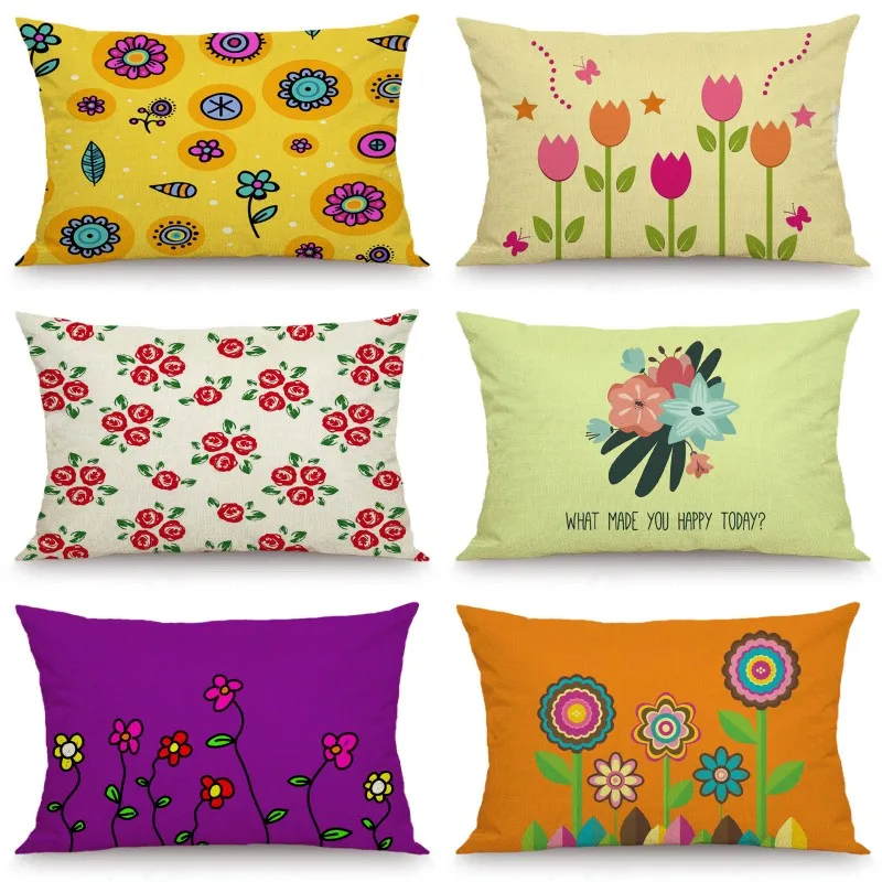 

Прямоугольная наволочка для подушки XUNYU с цветочным узором, декоративная наволочка для подушки XP001