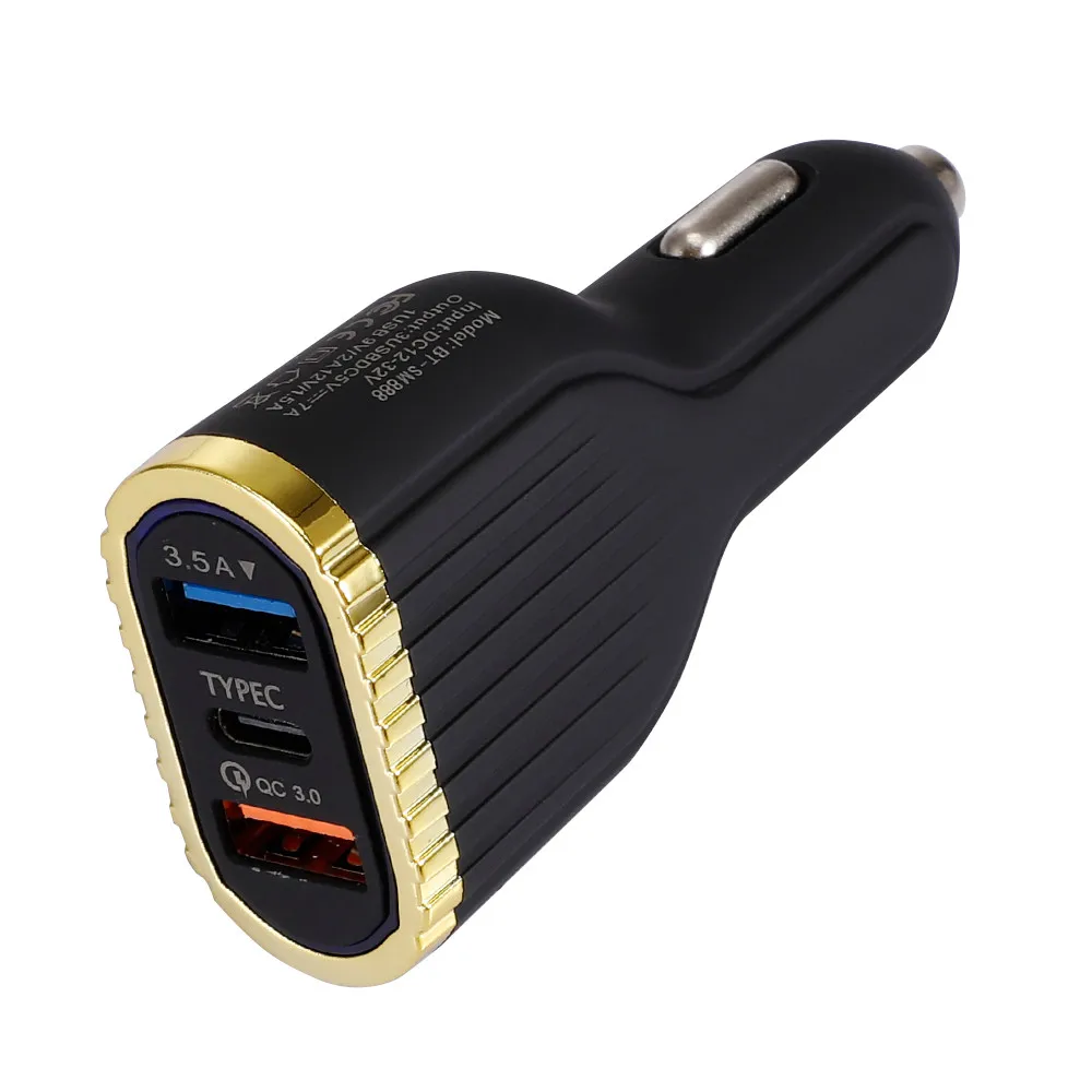 PD автомобильное зарядное устройство type C ноутбук 2 порта USB QC 3 0 для iPhone XS Высокое