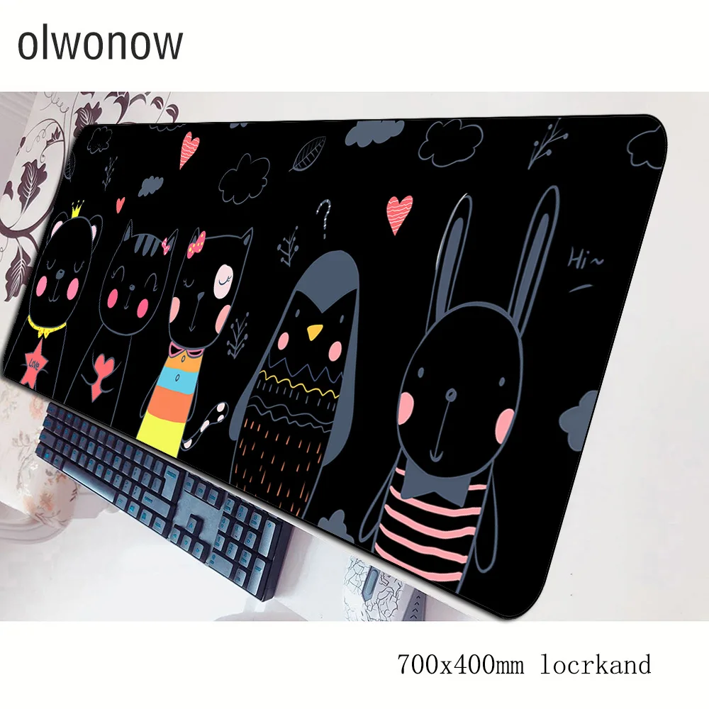 

Rabbit cute mouse pad hot sales Computer mat 70x40cm gaming mousepad large anime padmouse keyboard games pc gamer desk