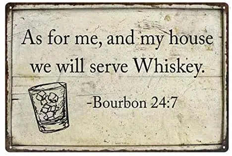 

Diuangfoong As for me…Serve Whiskey Bar Alcohol Metal Sign 8x12 Metal Sign Wall Decor 108120061012