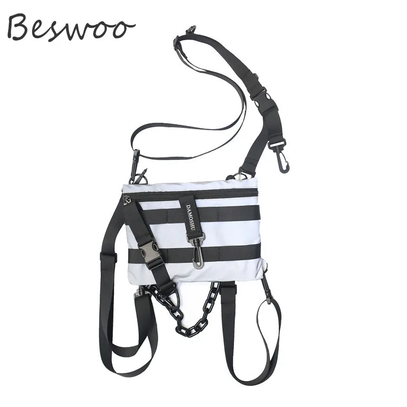 

Сумка на плечо для мужчин и женщин, нейлоновый ранец кросс-боди, прохладный Тактический функциональный Сумочка для мотоциклистов, спортивн...