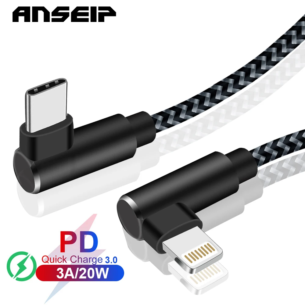 

ANSEIP USB c to IOS Type c Cable PD 20W Quick Charge for iPhone 12 11 iPad Xiaomi Huawei QC 3.0 Fast Charger USB data sync Wire