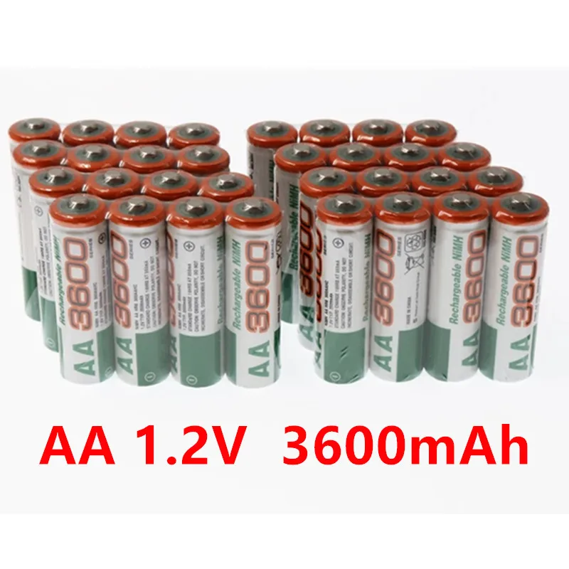 

100% New Ni-MH AA Battery 1.2V 3600mAh Rechargeable Batteries Suitable For Clock Computer Mouse