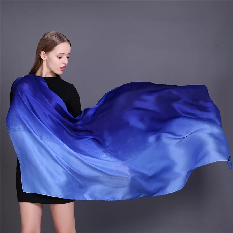 Роскошный брендовый женский шелковый шарф LARRIVED из чистого шелка шали