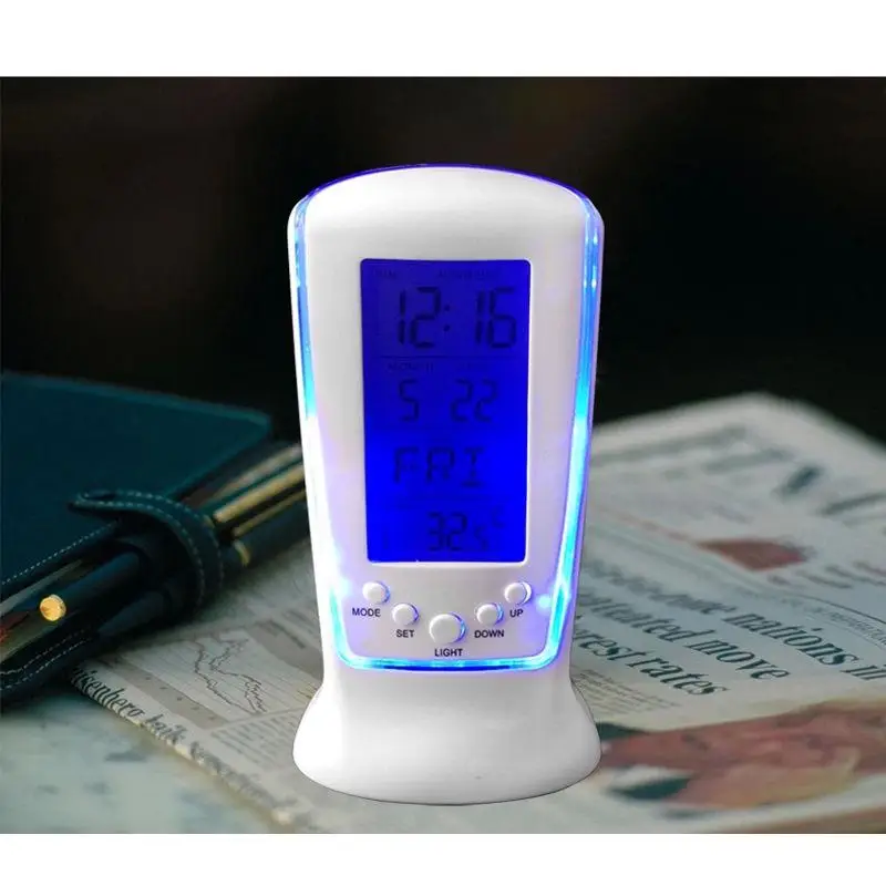 Часы светодиодсветодиодный электронные с подсветкой Многофункциональный