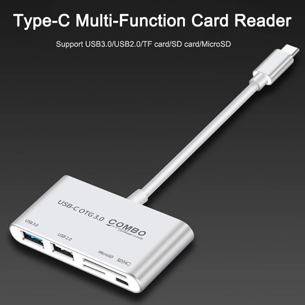 Многофункциональный адаптер для карт памяти USB 2 0 Type C устройство чтения TF SD OTG Mac