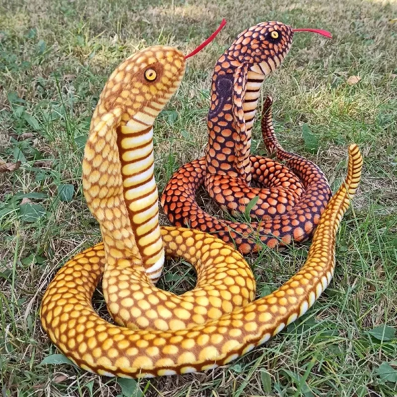 

2021 NEW Simulation Large Python Plush Toy Big Python Bed Pillow Doll Fun Spoof Scary Cobra Python Toys For Children Kids Party