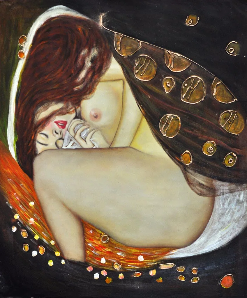 Ручная работа Gustave Klimt живопись известная репродукция художника холст Картина Ручная роспись холст настенное уркашение для гостинной