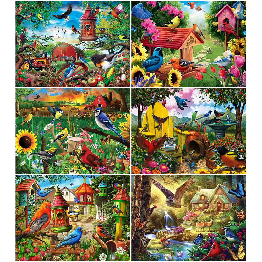 

Картина для алмазной вышивки AZQSD с птицами, Алмазная мозаика для рукоделия год, картина для стразы, домашний декор, подарок ручной работы