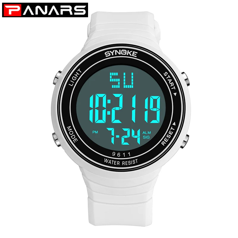 PANARS спортивные светодиодный Водонепроницаемый наручные часы класса люкс Для