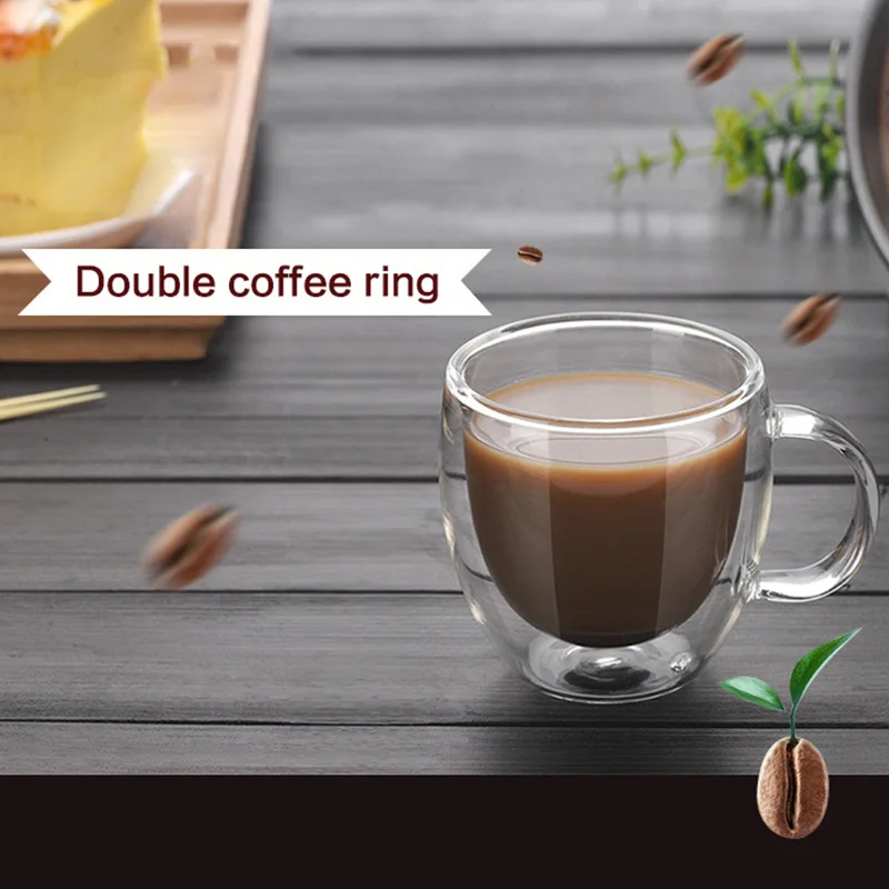 Новая стеклянная чайная чашка с двойными стенками термостойкая двухслойная