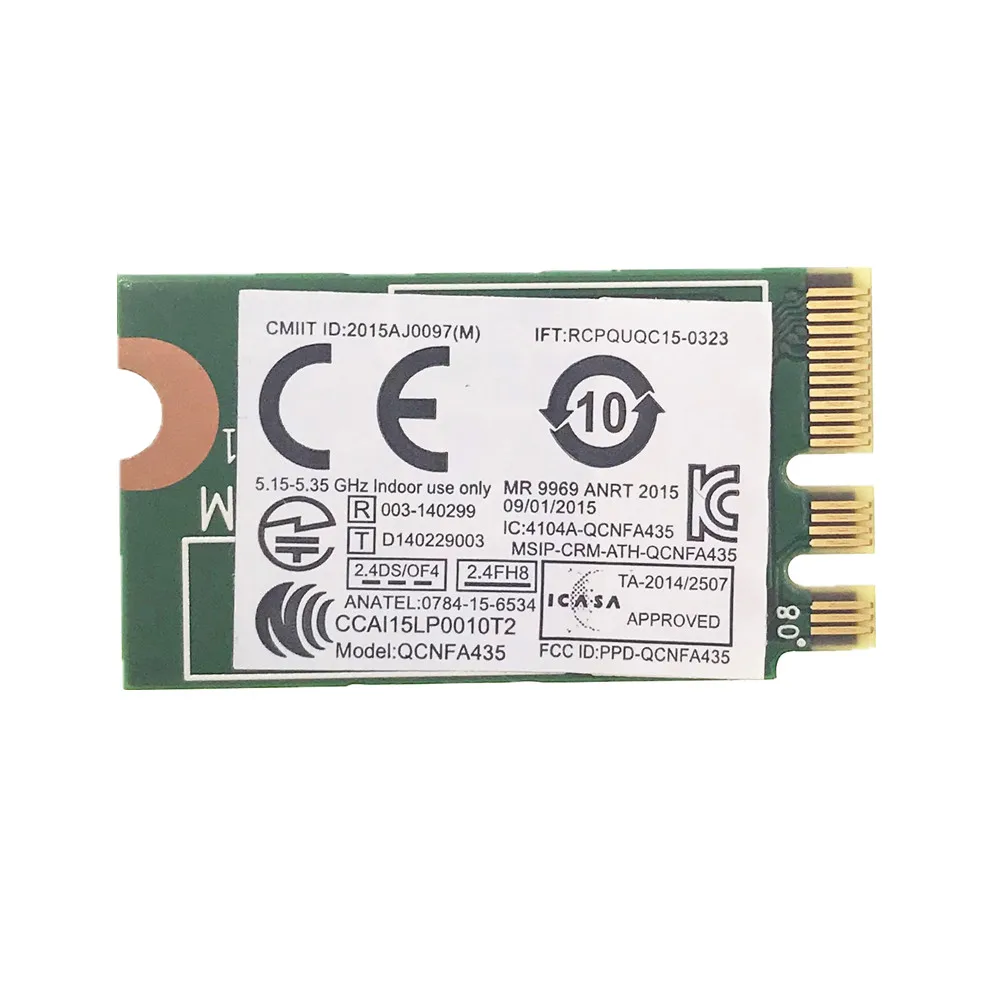 Для lenovo IdeaPad 510 15IKB E31 E470 FRU 01AX709 Atheros QCNFA435 AC 2 4G & 5G NGFF 802.11ac wifi + Bluetooth 4 1|Сетевые карты| |