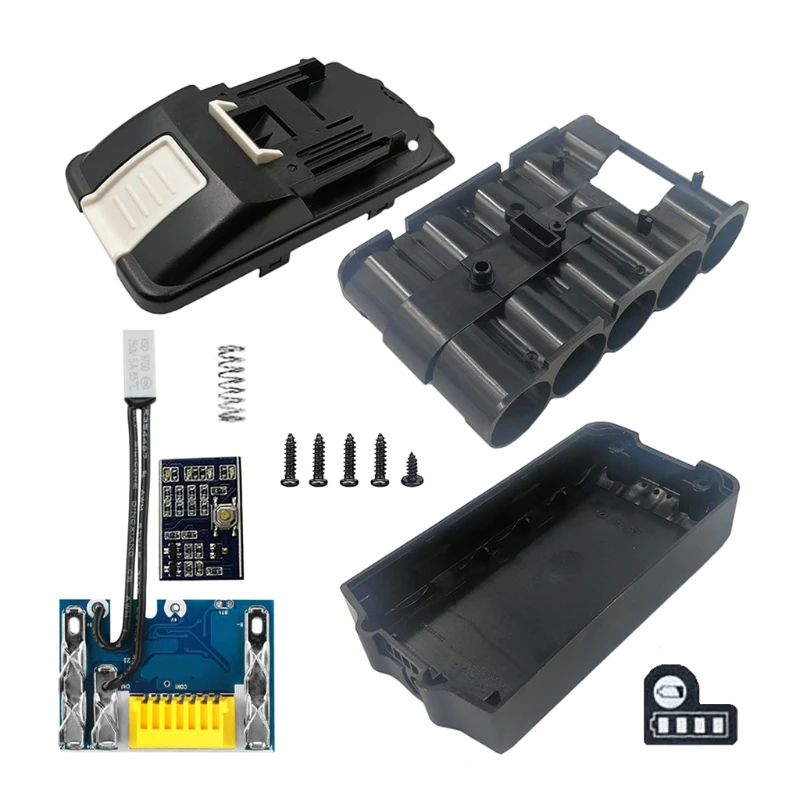 

Новинка 2022 Практичный чехол для аккумулятора BL1830 5X21700 Жесткий Пластиковый корпус для аккумулятора 18 в