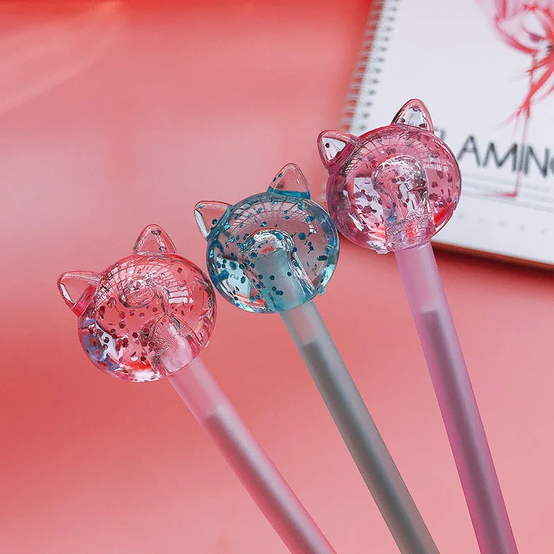 1 шт. Новинка гелевые ручки с кристаллами милые кавайные единорогом нейтральные