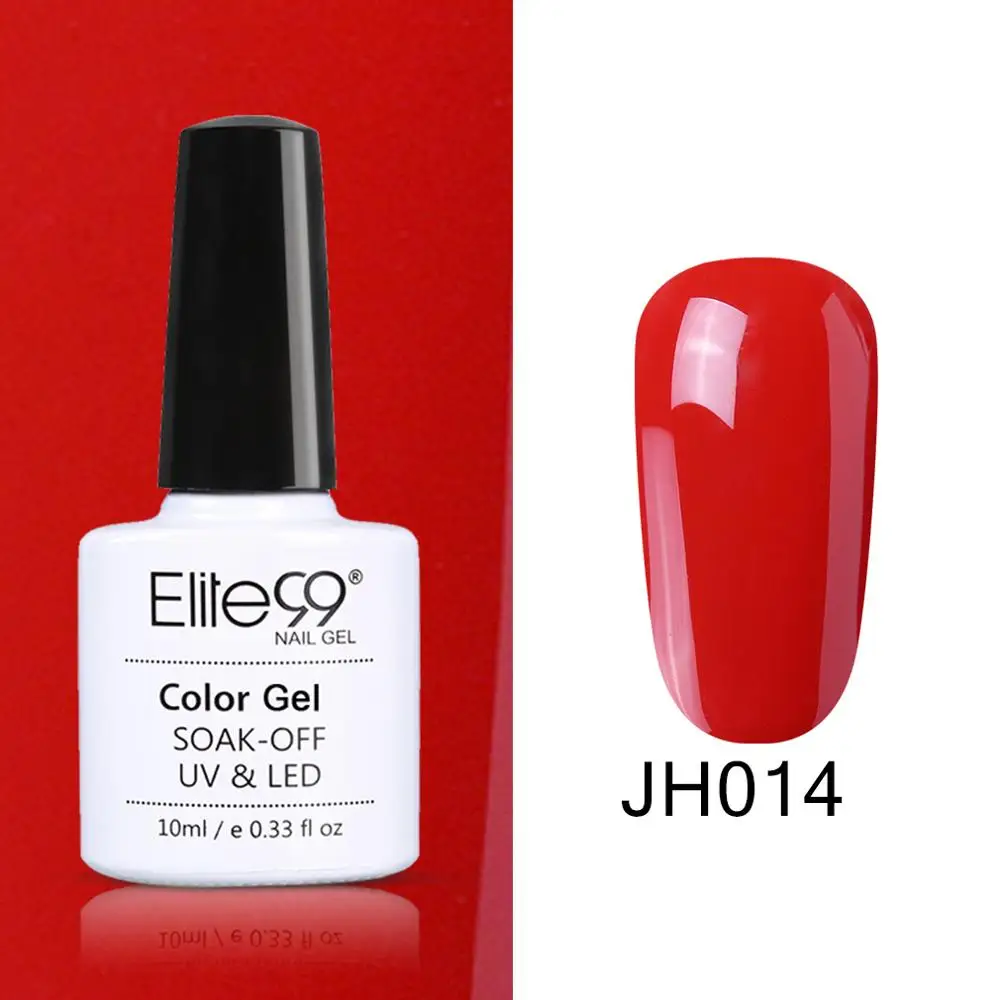 JH014 Elite99 винно-красный гель лак для ногтей 10 мл для дизайна ногтей маникюрный набор Гибридный гель Лаки нужно базовое верхнее покрытие для полигелевого лака - Цвет: JH014