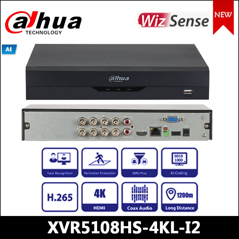 Сетевой видеорегистратор Dahua XVR XVR5108HS 4KL I2 8 канальный сетевой пятиядерный ГП брод