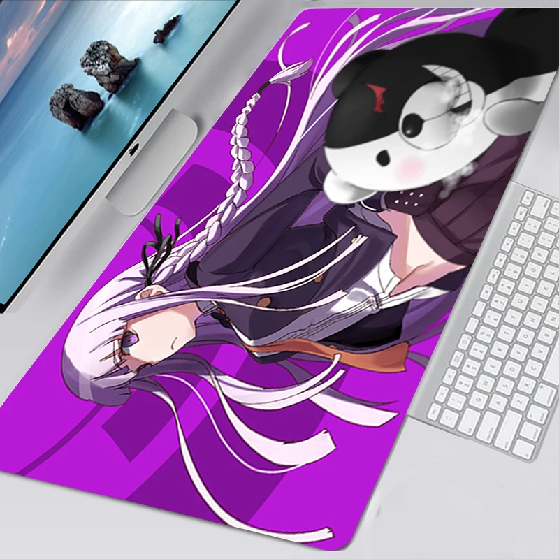 Danganronpa Anime Mousepad 30x60 Alfombrilla Gaming Accessories Non-slip Mouse Pad Large Mausepad 90x30 Cartoon Tappetino Mouse images - 6