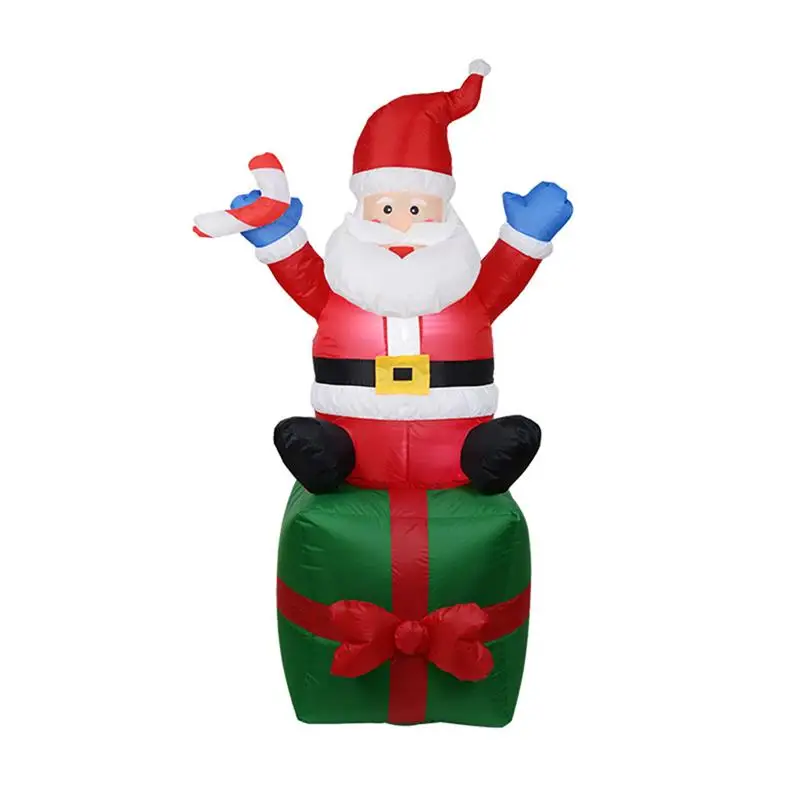 

1PC Inflatable Santa Claus Model Lovely Inflatable Model Funny Party Supplies Creative Christmas Decorations Yard Scene Layout