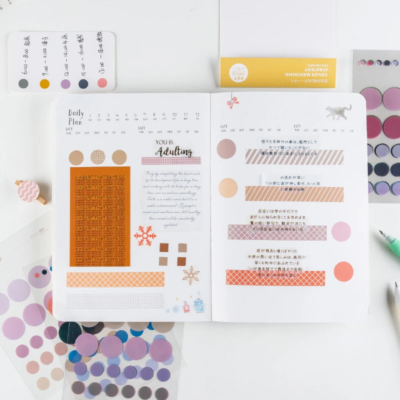 

10pakcs/LOT color matching strategy series daily Creative deceration DIY PET sticker