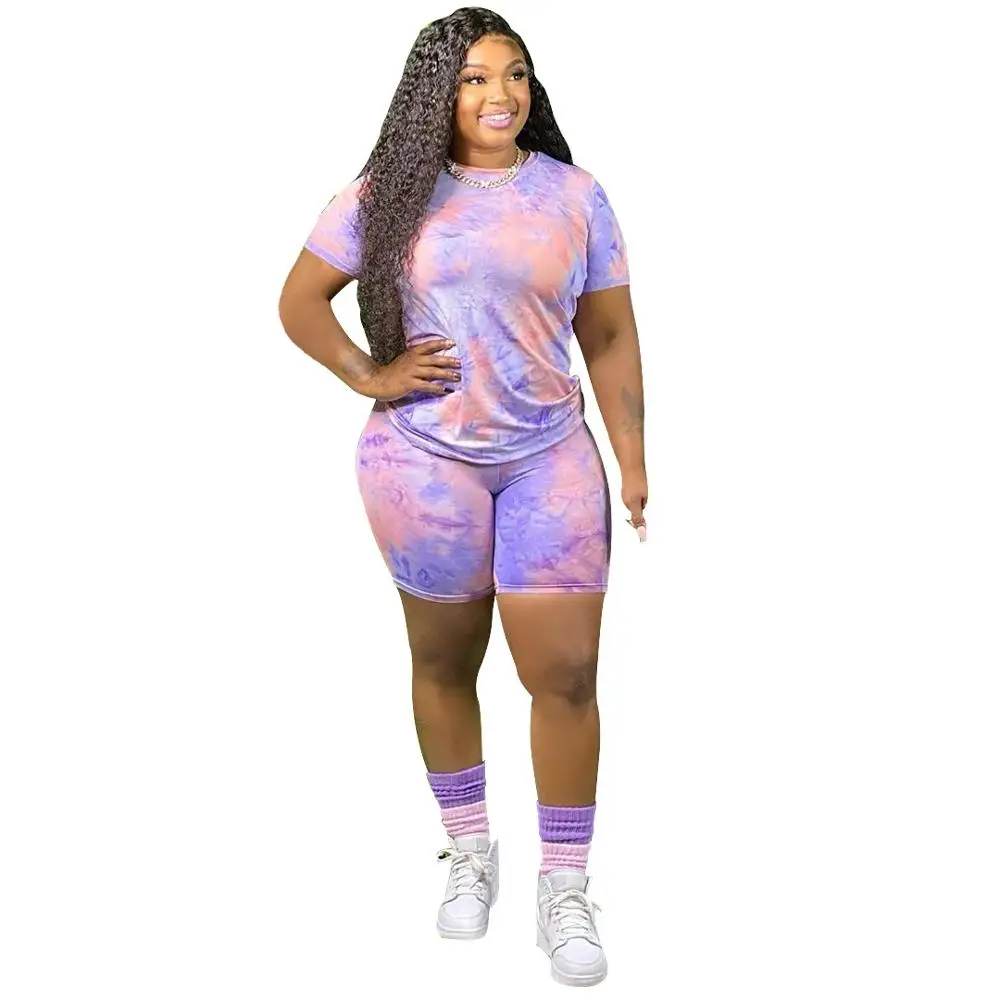 Летний Повседневный Женский комплект Adogirl с принтом футболка и шорты из двух