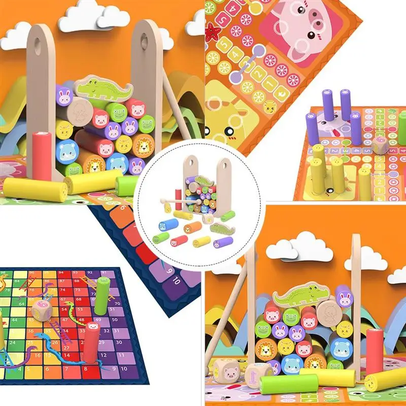 

1 Set Wooden Stacking Toy Stacking Building Blocks Balance Toys Education Toys