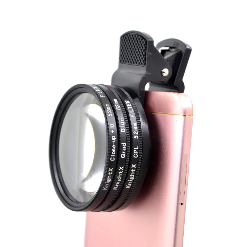 

KnightX 52MM professional macro 10+ lens ND Circular Polarizer CPL for iphone 11 phone Camera filter smartphone mobile android