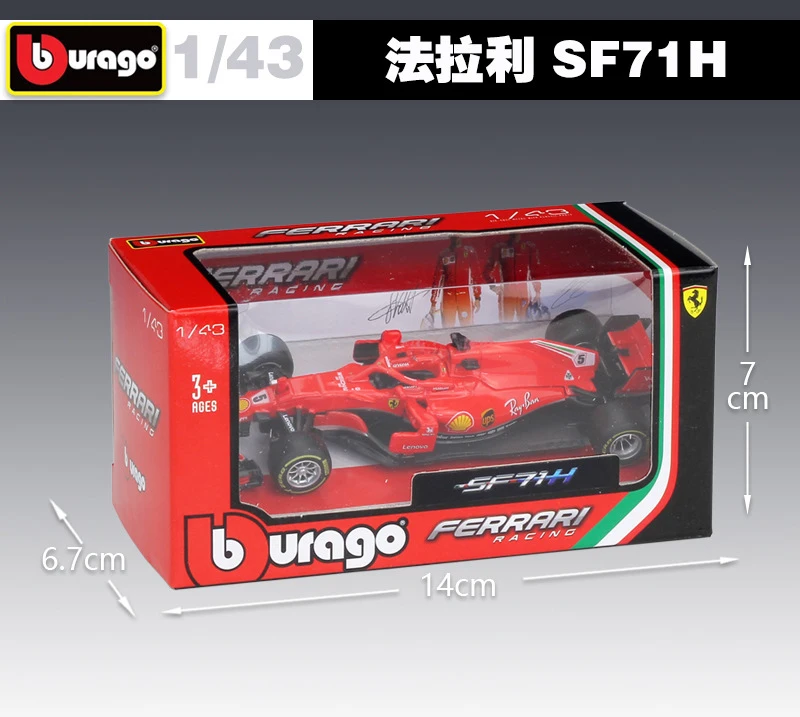 Bburago литой 1:43 автомобиль 2019 Металл Ferrari F1 модель автомобиля Formulaa 1 гоночный Formule SF70H