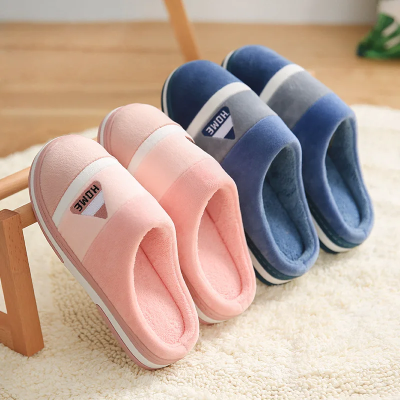 

comemore 2021 Woman Slippers Bedroom Couples Winter Male Warm Home Ladies Shoes Indoor House Women's Footwear Plus Size Non-slip