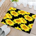 Подсолнух, добро пожаловать входная дверь Свадебный декор на открытом воздухе прихожей коврики Нескользящие коврики для ванной комнаты и кухни красивый цветок ковер