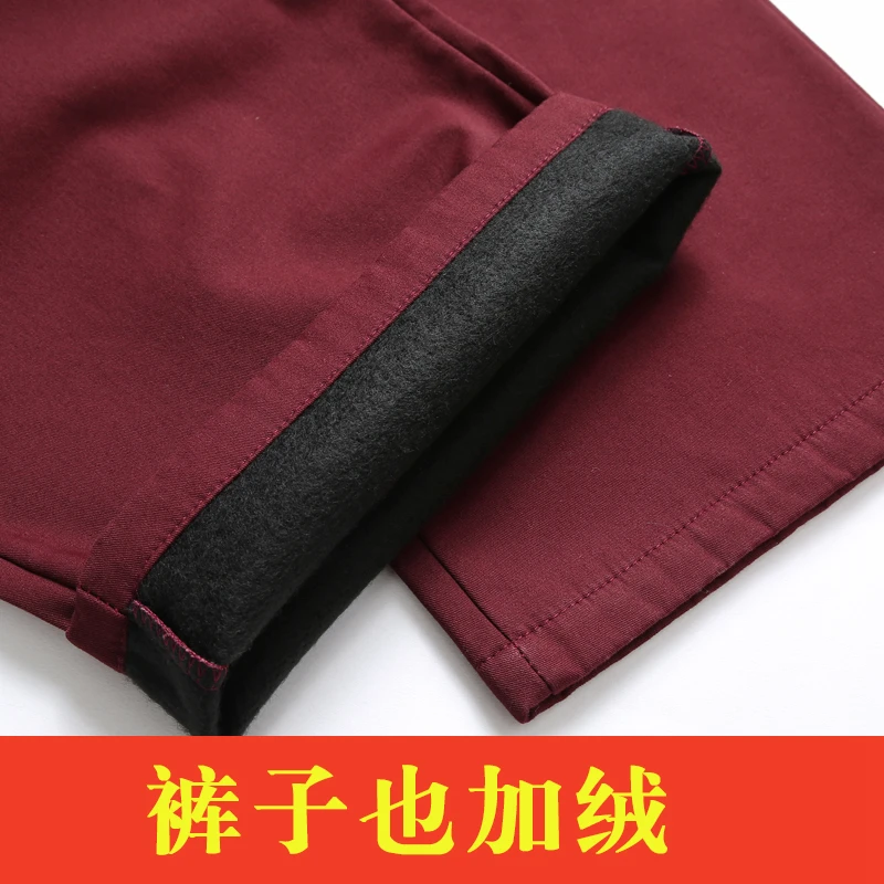 Одежда для Дедушки На осень и зиму костюм Тан мужское новое пальто с бархатной