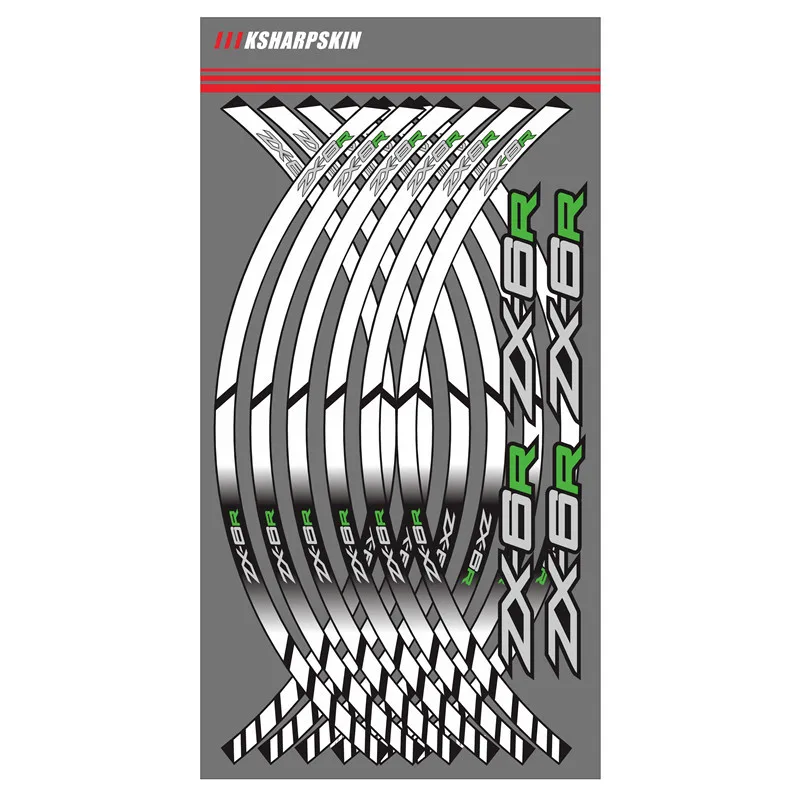 12 полосок наклейка на колесо мотоцикла Светоотражающая полоса обод внешний