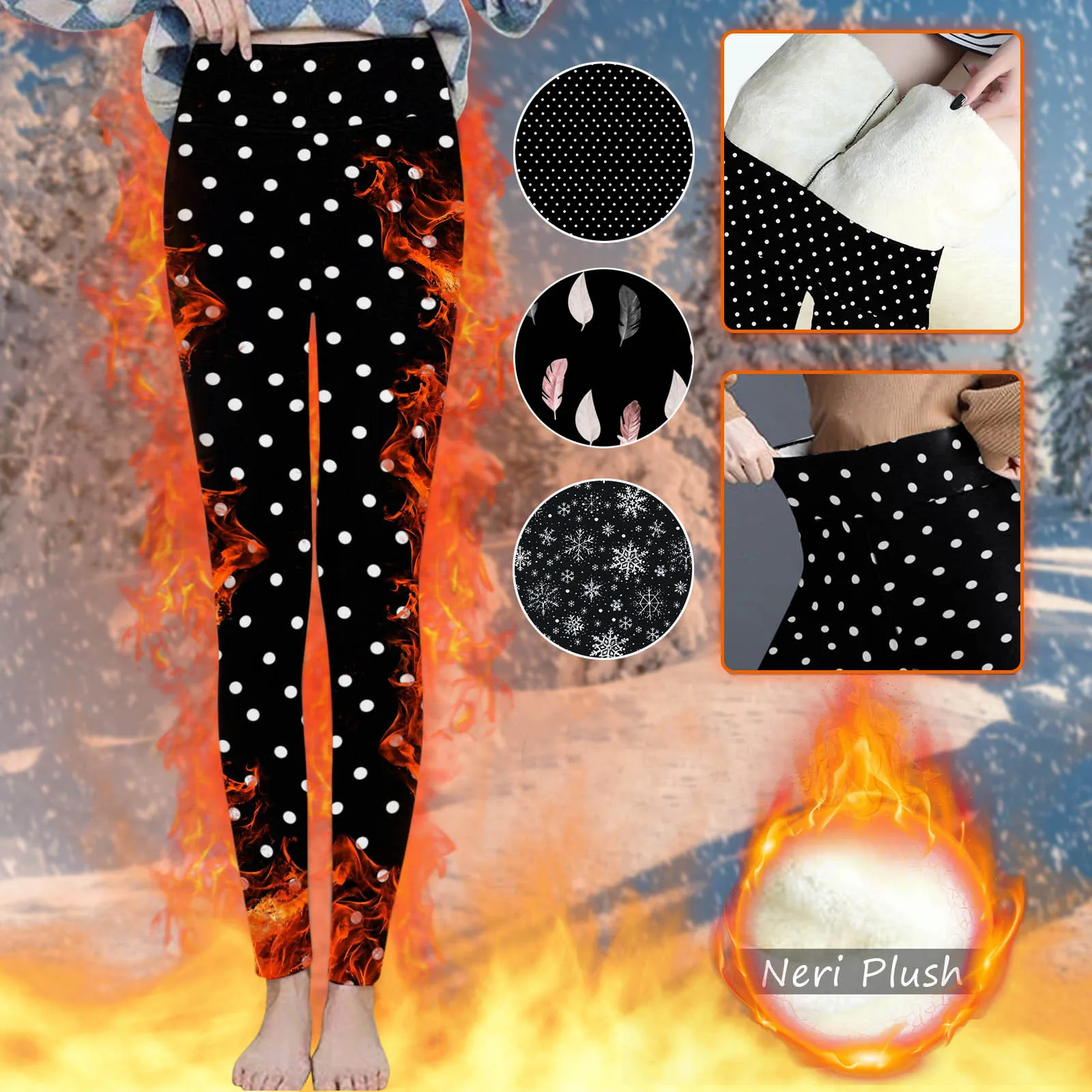 

Women's Printed Full Length Elastic High Waist Yoga Pants Workout Leggings