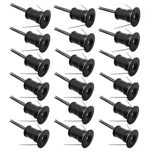 Миниатюрный Светодиодный точечный светильник, приглушаемый потолосветильник светильник для шкафа, черный, белый, серебристый корпус, IP65, лампа для лестницы, 12 В постоянного тока, 1 Вт