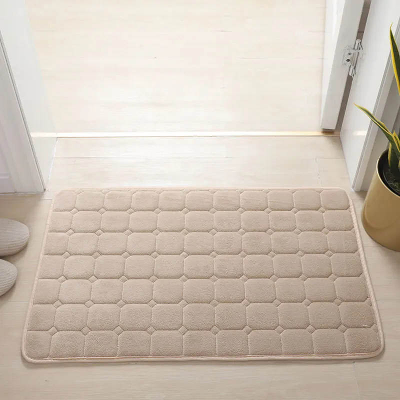 

Thickened Slow Rebound Coral Fleece Living Room Bedroom Kitchen Bathroom Absorbent Carpet Floor Mats Door Stepping
