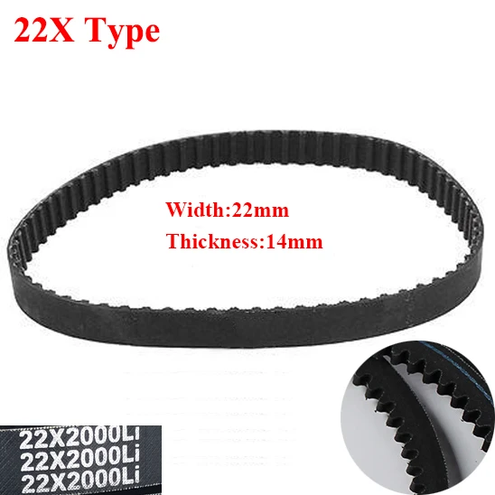 AV22X 914Li 925Li 940Li 950Li 22mm Width 14mm Thickness Rubber Toothed Wegde Raw Edge Gogged Band Timing Transmission Vee V Belt
