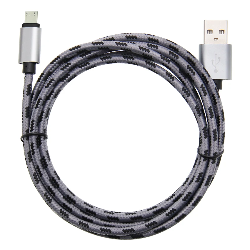 Оптовая продажа 1 м 3 фута текстильный V8 Micro USB кабель для зарядки и передачи данных