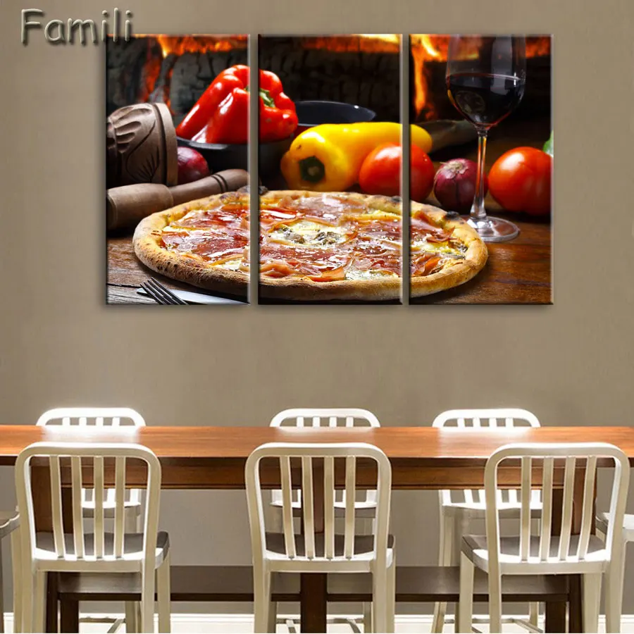 

Modern Home Decor HD Print Painting On Canvas Artworks 3 Pieces Foods Poster Kitchen & Restaurant Wall Art Picture PENGDA