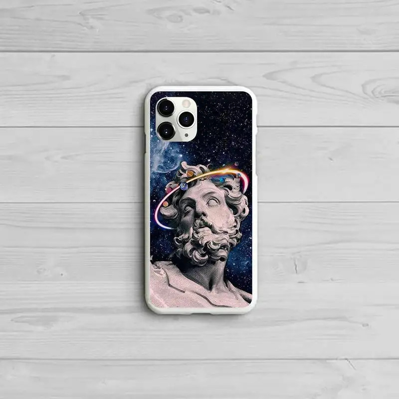 

Statue Abstract Art David Medusa Phone Case Candy Color White for iPhone 11 pro XS MAX 8 7 6 6S Plus X 5S SE 2020 XR