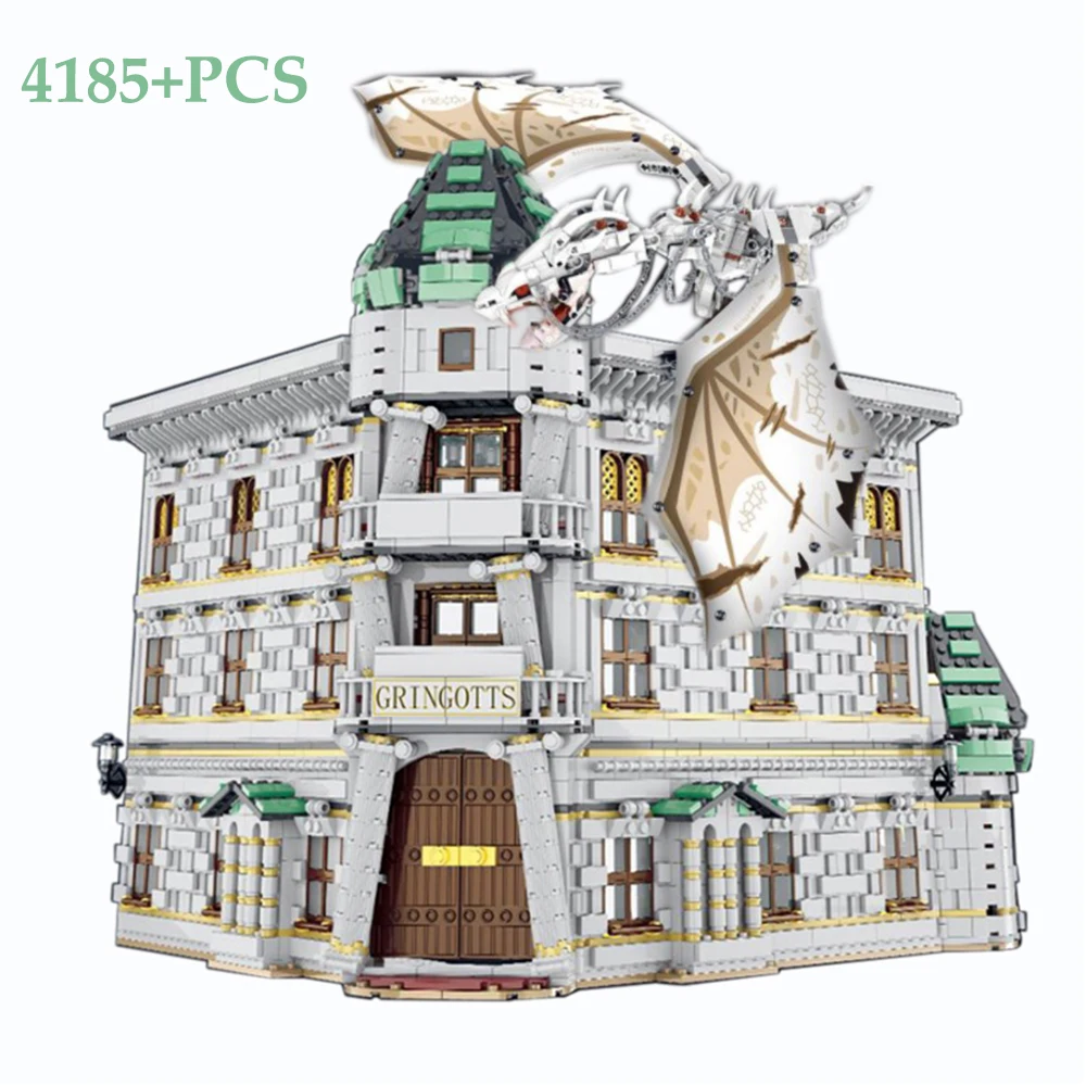 

Город МОС уличная серия Diagon Alley Bank строительные блоки креативные больницы архитектурные кубики набор игрушек для детей подарок