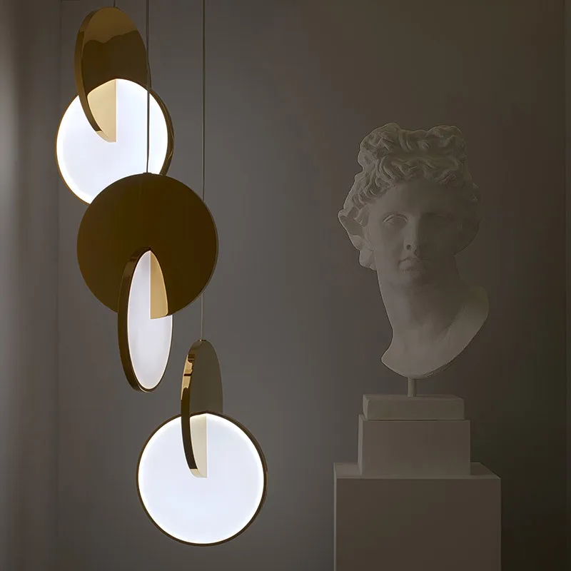 

Chandelier for living room Gold Aluminum LED LAMP Pendant Lights 90-260V Bar Table kitchen lighting Decor Bedroom bedside lamp