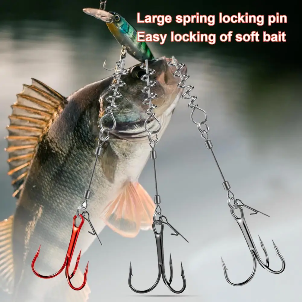 

Spring Design Mini Treble Fishing Hook Round Folded Bass Tool for Outdoor